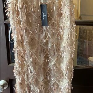 Lulus Sequin Fringe Dress NWT